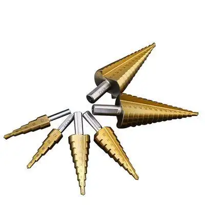 宝塔钻头万能打孔台阶钻头含钴阶梯钻塔型扩孔钻头专用金属开孔器