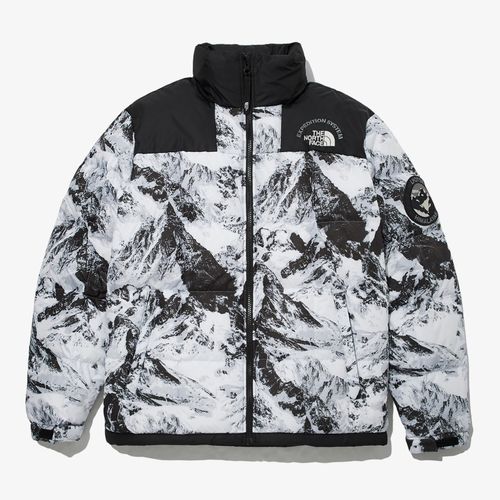 thenorthface北面雪山限量拼色立领鹅绒保暖运动羽绒服