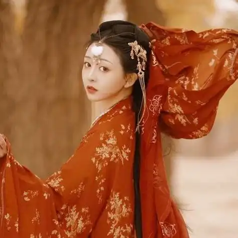 古风红衣长发美女图片头像 女生头像图片大全 -【爱个性】