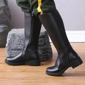 为颂礼宾仪仗队马靴男高筒长筒靴新款女靴升旗仪式阅兵靴长筒cosplay