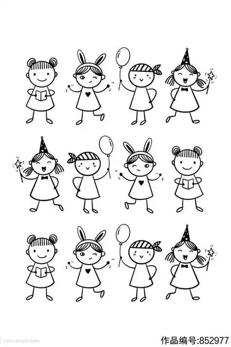 男孩女孩简笔画男孩女孩简笔画卡通可爱