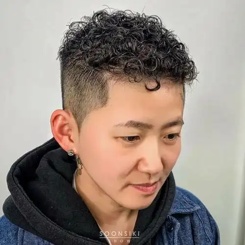 帅气潮男烫发发型