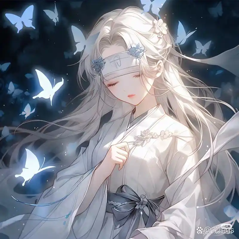 今日份古风小姐姐头像,简直美到心扉!与蝶为伴,宛如诗中的仙子.