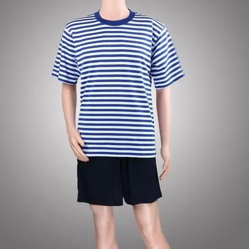 正品07海短袖体能训练服 海军风海魂衫短袖夏季军迷军训条纹t恤