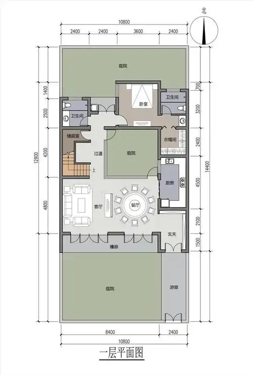 235㎡四水归堂合院自建房,聚八方之财气,农村理想户型