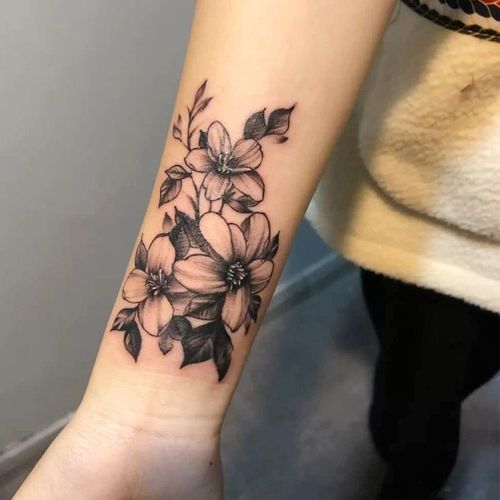 素花纹身贴小花朵小清新手臂小臂防水持久男少女ins风