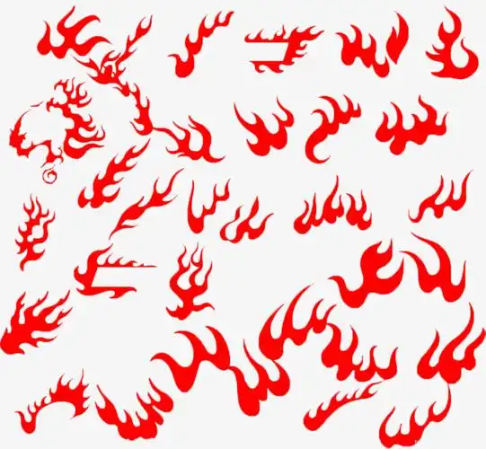 红色火苗装饰