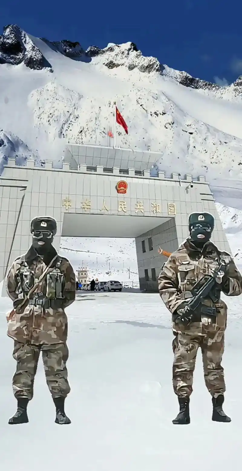 致敬边防军人,身穿绿军装,手握冲锋枪,站岗执勤,保边疆,是 - 抖音