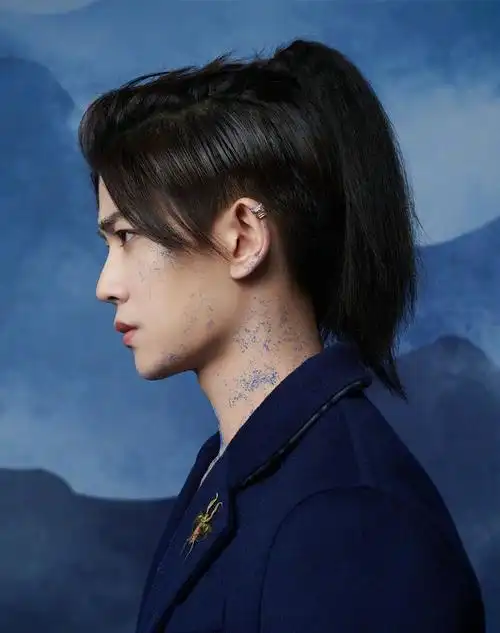 任嘉伦江湖招式大片,高马尾飘雪装融合中国风书法元素,诗意江湖