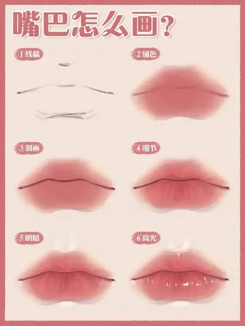 零基础学插画超简单的procreate嘴巴教程