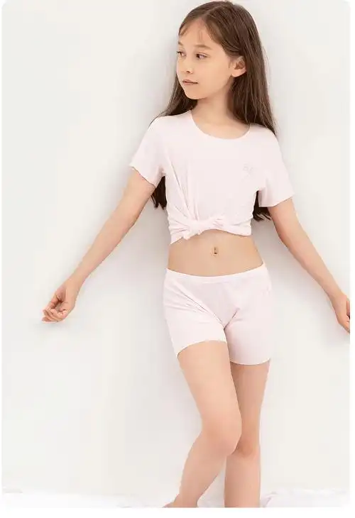 新品女童内裤莫代尔中小童儿童平角透气冰丝薄款女孩宝宝无痕短裤 云