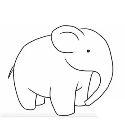标签关键词:简笔画小象