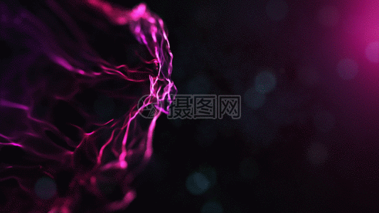 红色粒子光线动画gif图片