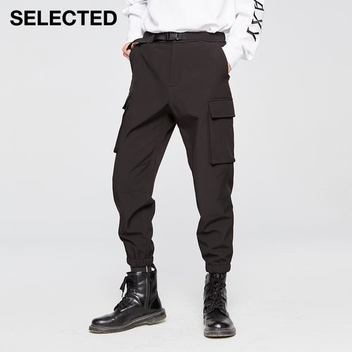 绫致selected思莱德男士时尚尚酷加绒加厚工装裤男休闲裤