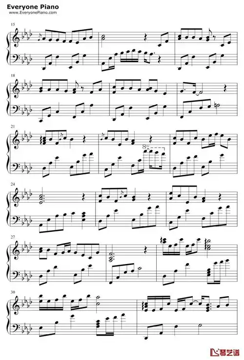 盛世回首钢琴谱_mario慕寒-明明简谱网