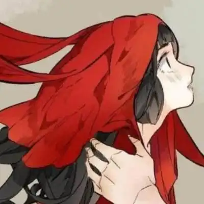 红色嫁衣古风动漫头像情侣古风嫁衣头像一对两张各种嫁衣情头06天官