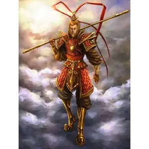 孙悟空海报美猴王齐天大圣六小龄童全身照画像西游记房间宿舍墙贴