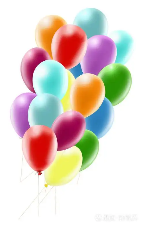 很多气球的绿色背景