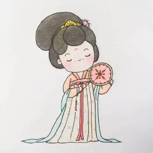古风女孩简笔画汉服