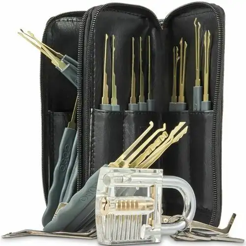 sus304 24 pieces hardened hook lockpick tool set
