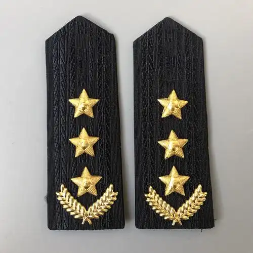 卡佑服饰 金属麦穗肩章金属五角星简章保安三星肩章金属麦穗领花 - 卡