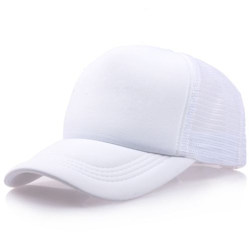 现货定制 纯白全白色纯红色全黑色夏季网帽旅游帽印字印刷标志