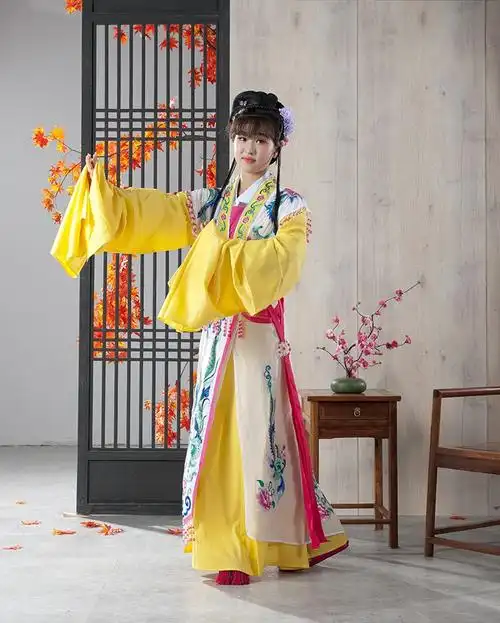 戏服戏曲服装越剧花旦狸猫换太子李妃娘娘图案可选定制舞台演出表演服