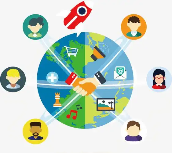 矢量扁平化网络社交