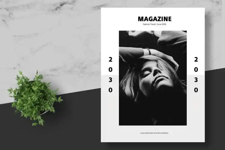 简约时尚杂志画册模板素材cleanandminimalfashionmagazinetemplate