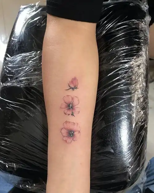 小花花纹身图片手臂小清新纹身图案