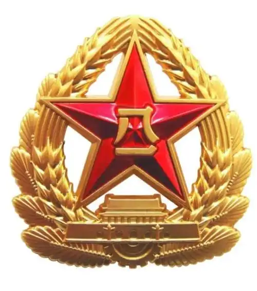 07式金属大帽徽