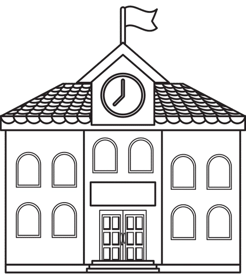 school building icon - 素材 - canva可画