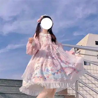 劳希尼洛丽塔裙子大码梦境游乐园lolita日常可爱蝴蝶结连衣裙公主裙