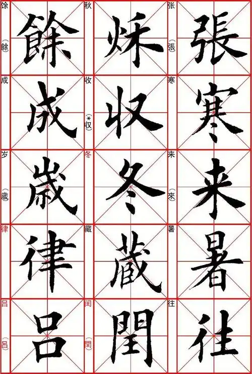 字帖 王羲之兰亭序 常用偏旁 千字文全文带拼音 田英章楷书 毛笔笔画