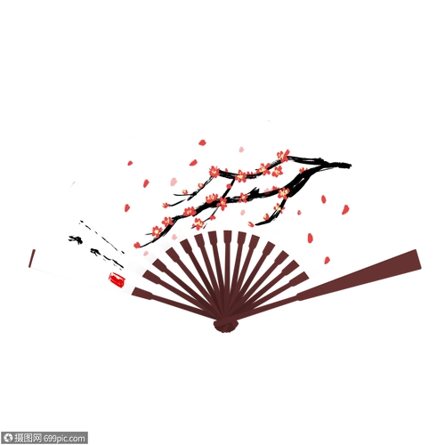 水墨梅花中国风古风折扇