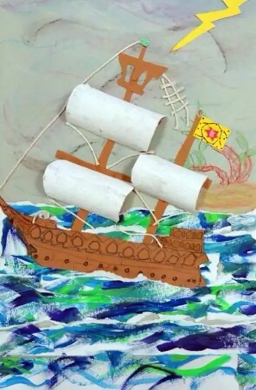 废物利用卷纸筒的创意diy儿童画