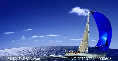 海上帆船出海高清摄影图片