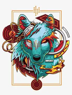 狼矢量图素材_狼矢量图图片元素-觅元素