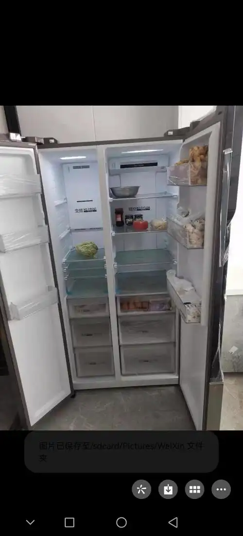 haier/海尔600升超薄对开门冰箱大容量家用 双开门电冰箱高配双变频