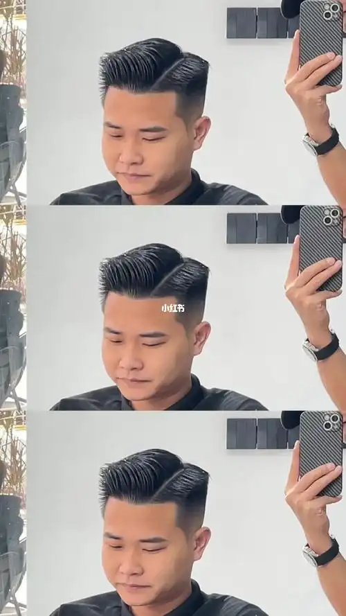 分享一款油头三七分发型