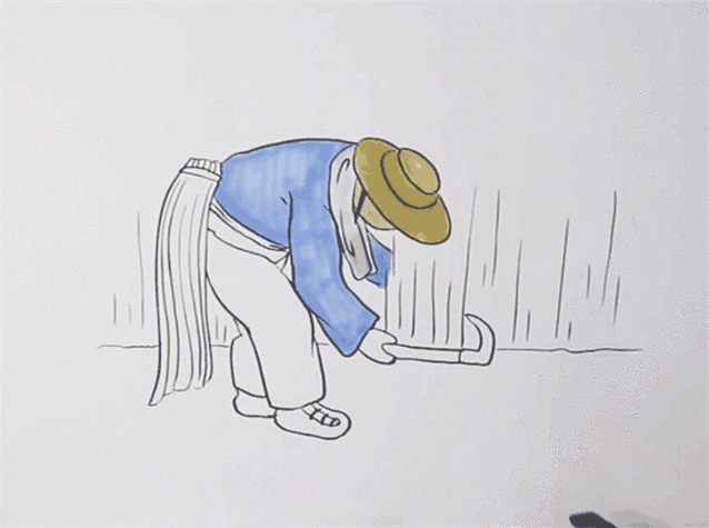 农民简笔画彩色人物