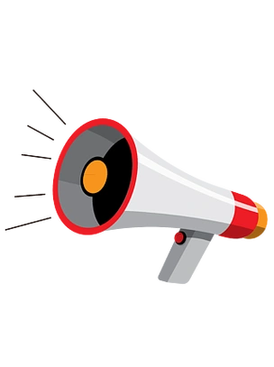 卡通广播通知吆喝宣传促销减价招聘喇叭矢量