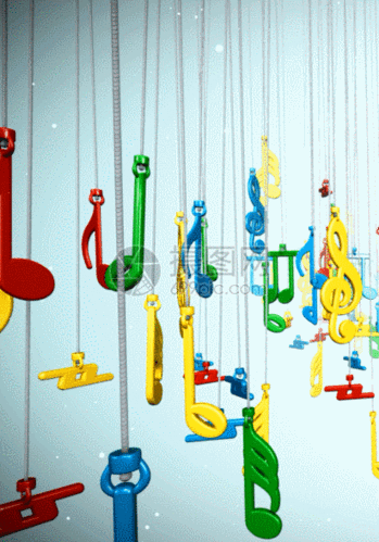 可爱悬挂的音符h5动态背景