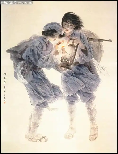 女战士手绘图片素材