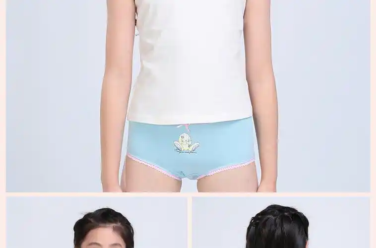 依卡图 女童纯棉三角内裤 中大童学生三角裤 儿童纯棉内裤 【三条装】