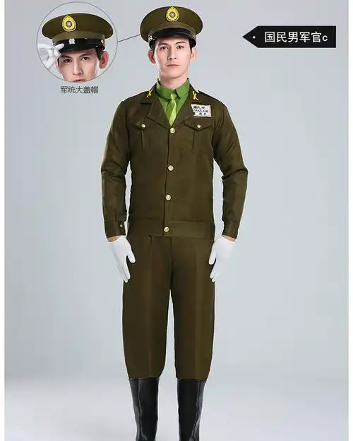 北方虎国军美式演出服民国国军美式男女抗日士兵女特务影视小品舞台