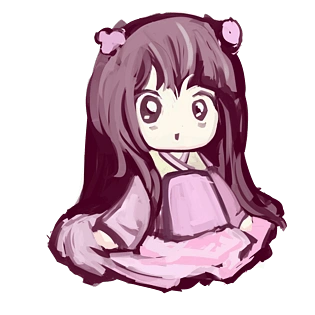 古装女生矢量插画pngpngpsd2000*2000中国风国潮元素卡通人物执扇女孩