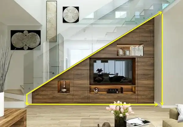 电视墙在楼梯下好不好(楼梯底下电视墙效果图)