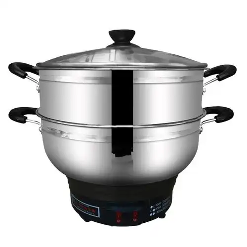 周村多功能电热锅电炒锅电蒸锅炒菜家用一体电锅宿舍用小型火锅锅24cm