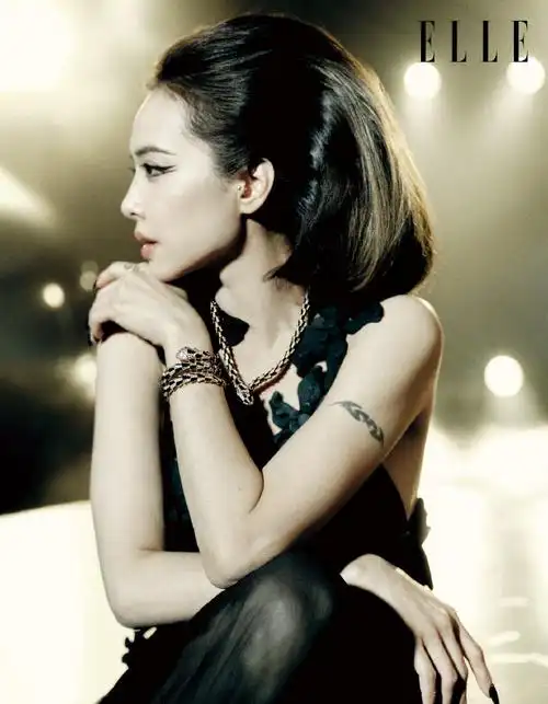 stars love bvlgari#  @蔡依林登上《elle》二月刊杂志封面,华美兹换